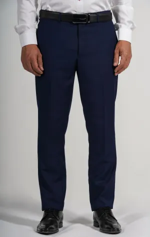 Light Navy Wool Blend Dress Pants