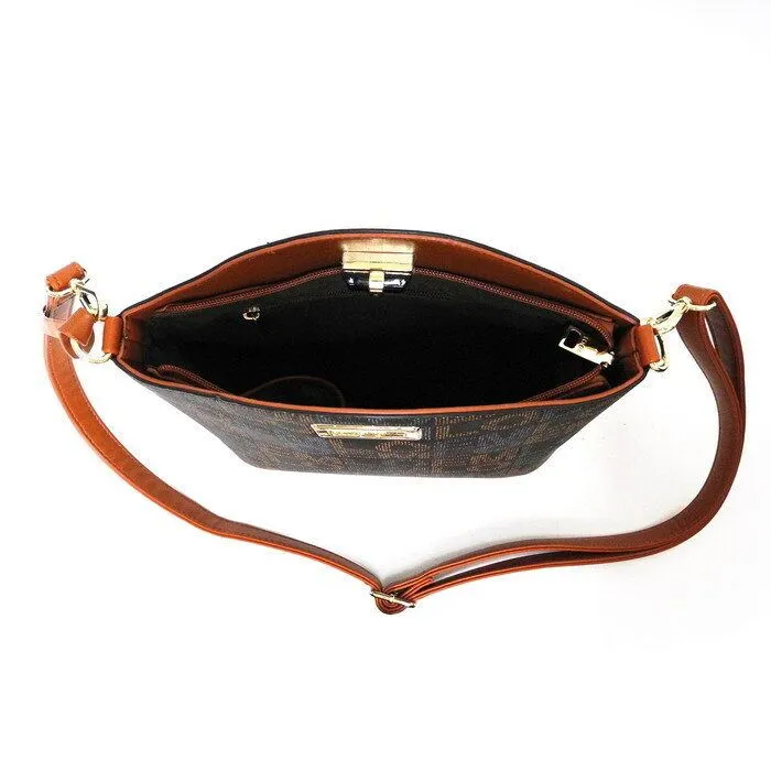 Loem brown signature cross-body messenger Shoulder Bag designer inspired