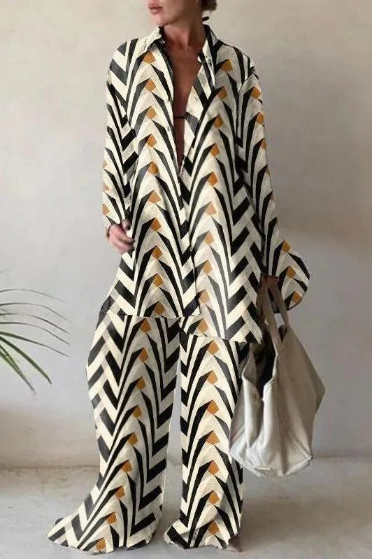 Loose 2 piece oversize pants set