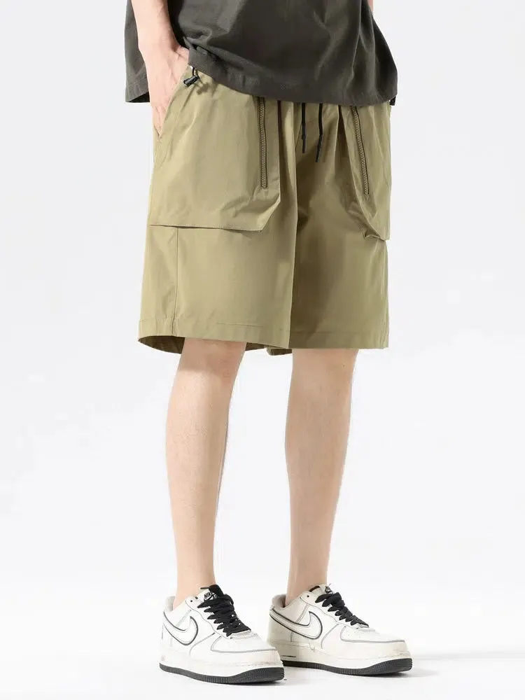 Loose Drawstring Casual Cargo Shorts
