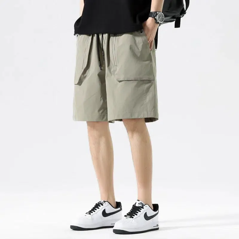 Loose Drawstring Casual Cargo Shorts