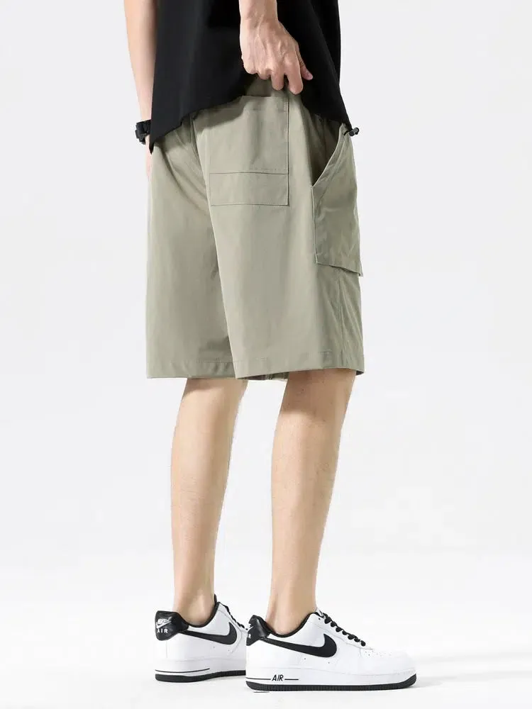 Loose Drawstring Casual Cargo Shorts