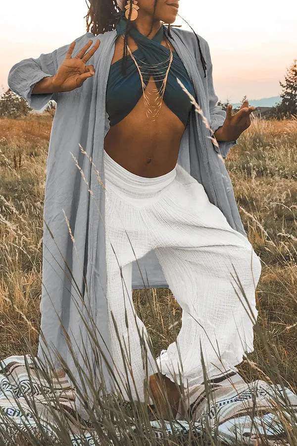 Loose wide leg trousers with leggings and sports trousers