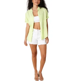 Lucinda Lime Button Front Top