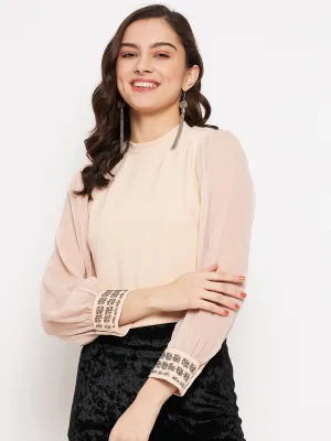 Madame Solid Beige Top
