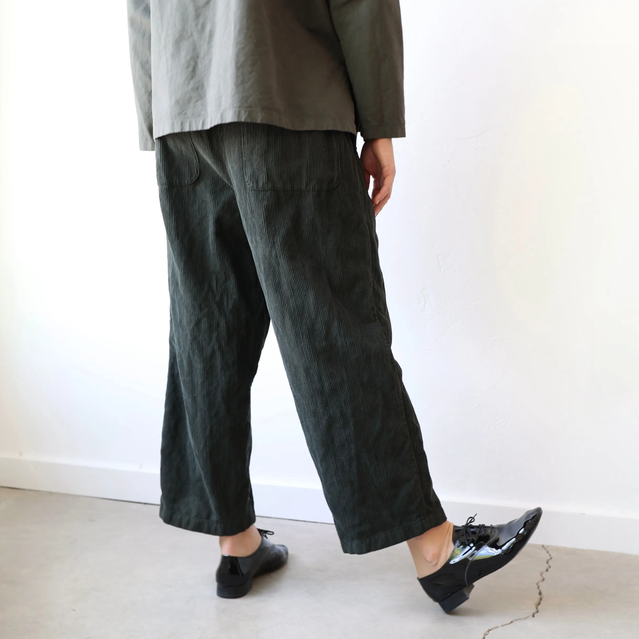 Manuelle Guibal Corduroy Worker Pants - Magnetic Khaki
