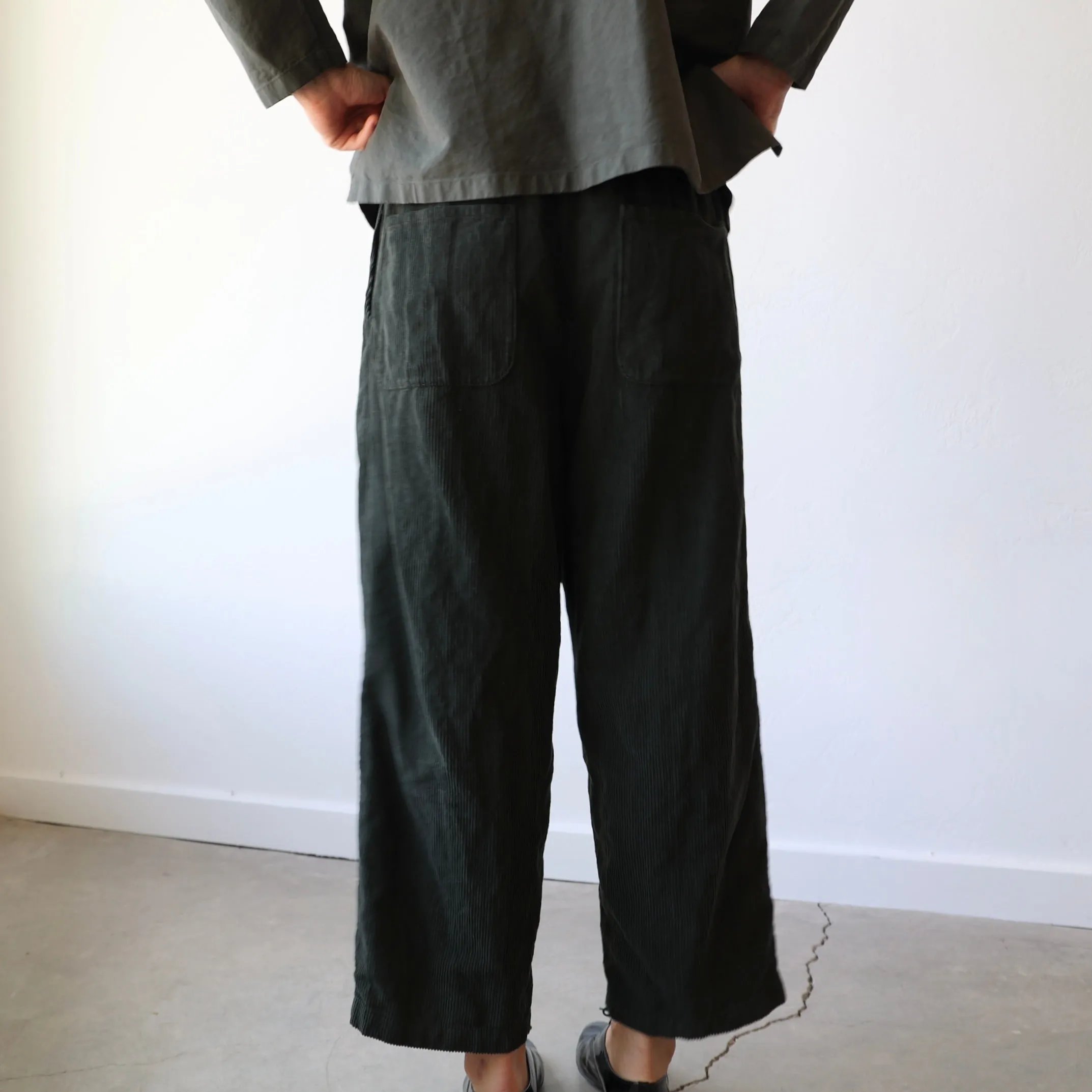 Manuelle Guibal Corduroy Worker Pants - Magnetic Khaki