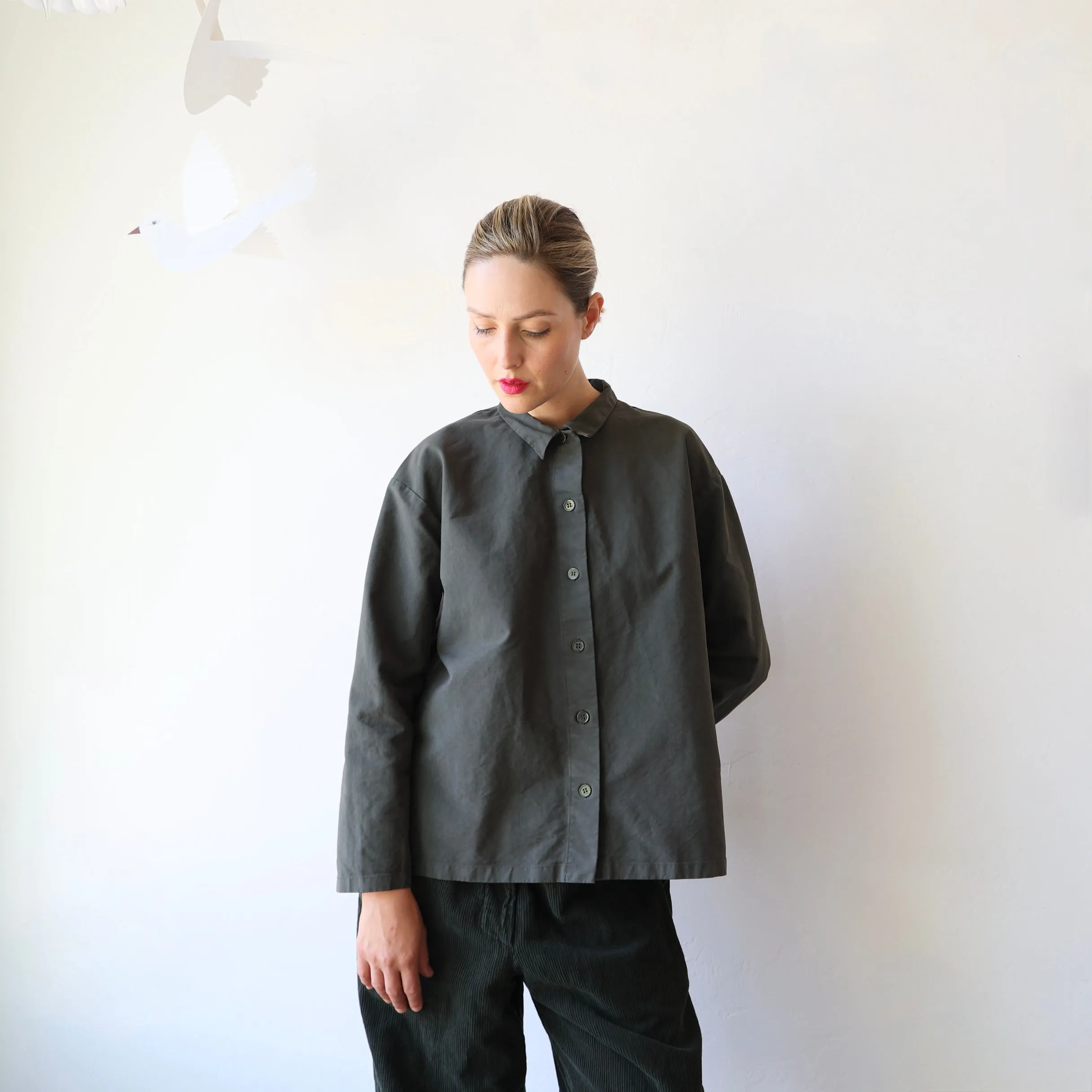 Manuelle Guibal Corduroy Worker Pants - Magnetic Khaki