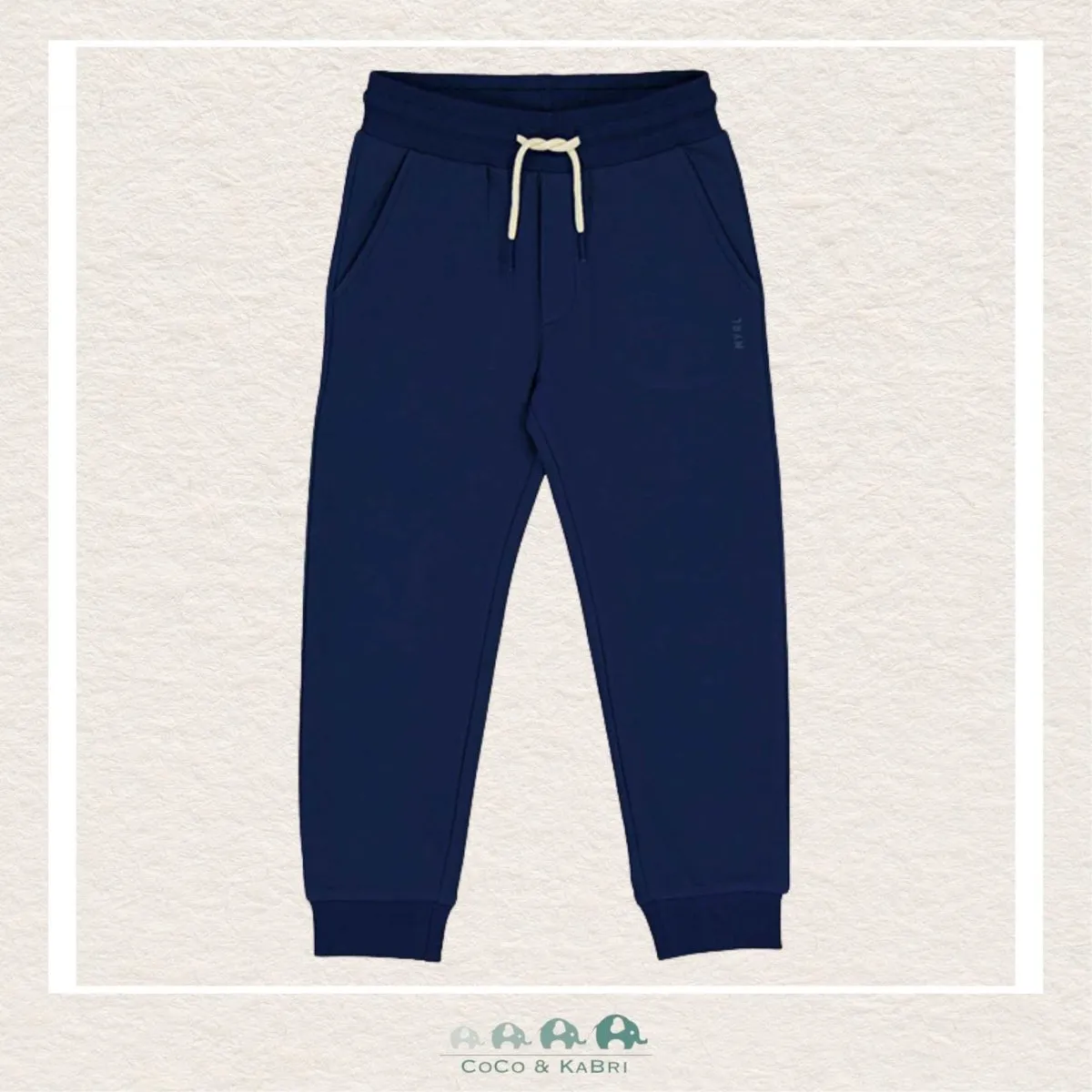 Mayoral: Boys Cuffed Fleece Jogging Pants - Navy