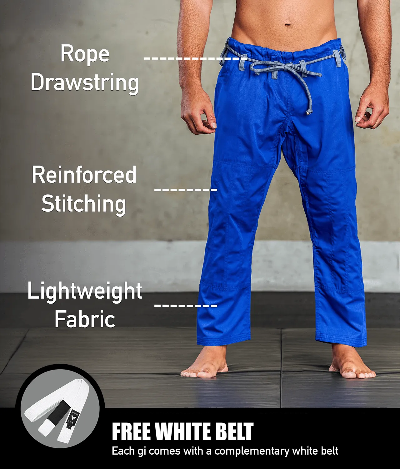 Men's Essential Blue Brazilian Jiu Jitsu BJJ Gi