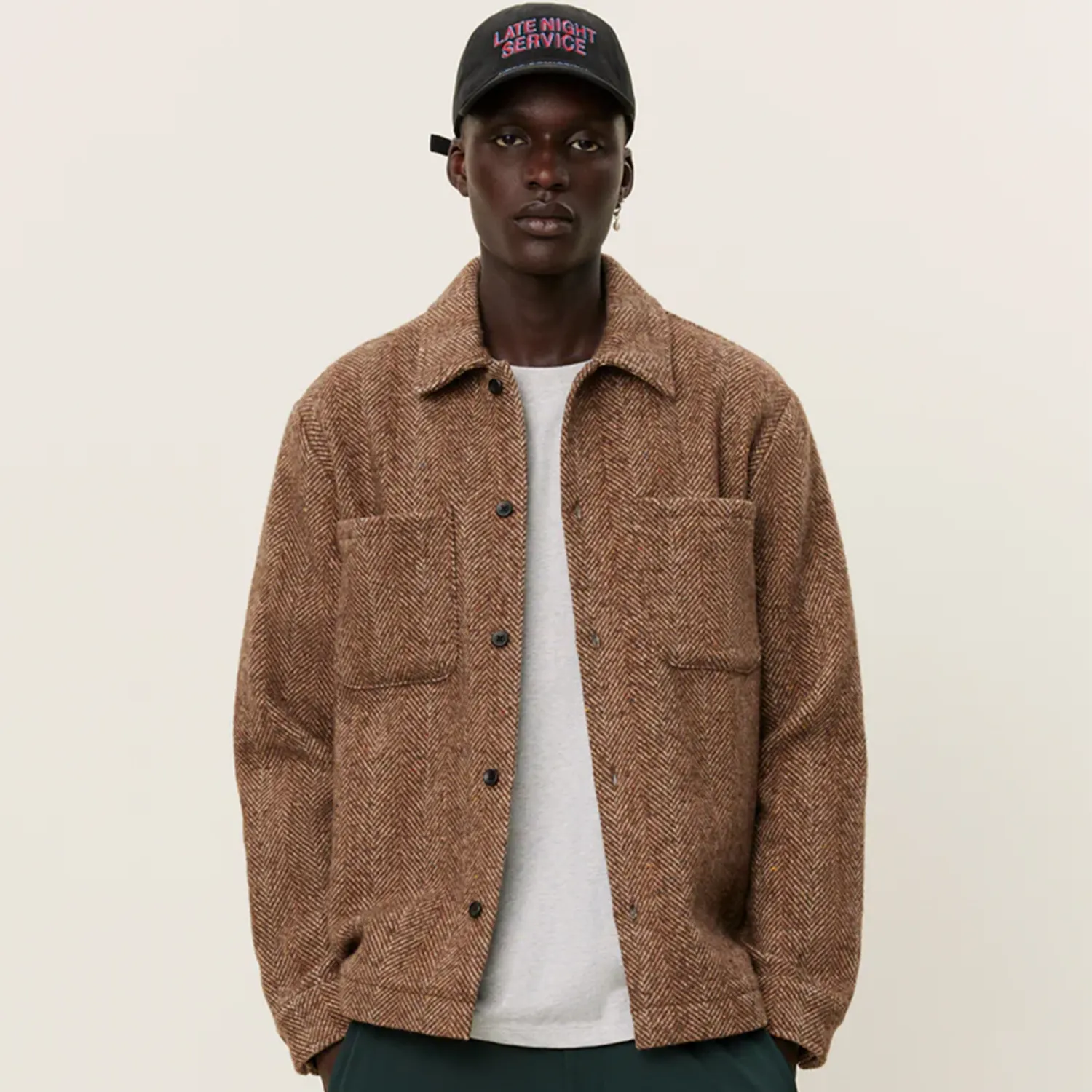 Milian Herringbone Overshirt