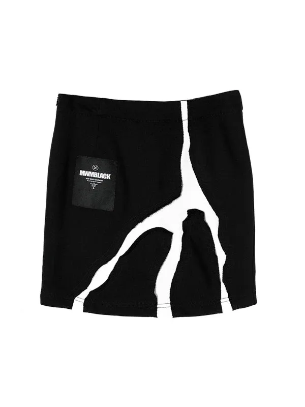 Mod Wave Movement B&W Skirt- Black