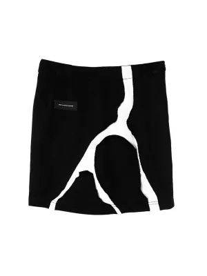 Mod Wave Movement B&W Skirt- Black