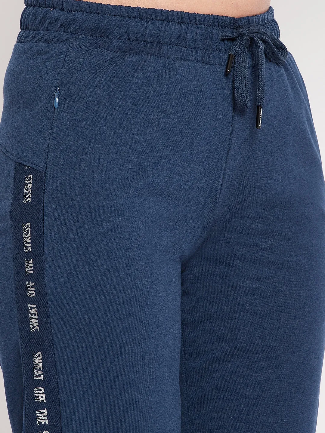 mSECRET Typography Navy Blue Sweat Pants