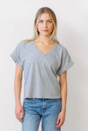 NATION Stevie Cuffed V Neck Tee