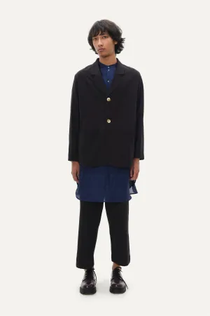 Naushad Ali I All black co,ord Signature Spring Summer 2025 Crushed cotton Black NA SS24 M10