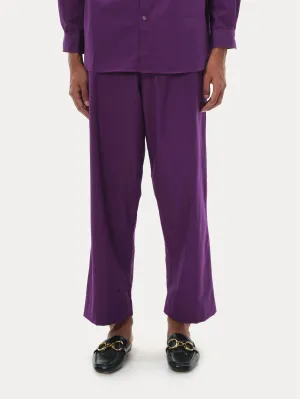 Naushad Ali I Pleated pants,Grape Signature Spring Summer 2025 Poplin Grape NA SS24 M22P