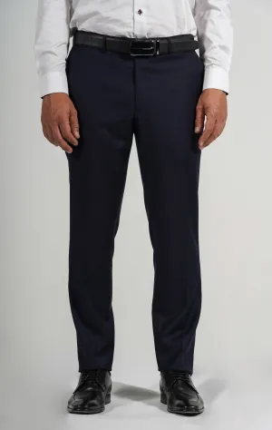 Navy Wool Blend Dress Pants