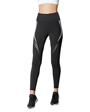 Neu Look Gym wear Leggings Ankle Length Workout Tights | Stretchable Sports Leggings | Sports Fitness Yoga Track Pants for Women (Grey, Large)