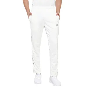 Nivia 2504-1 Polyester Cricket Pants, Men's Small (White/Grey)