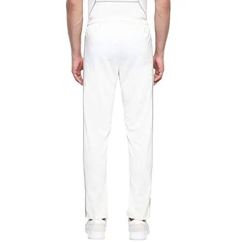 Nivia 2504-1 Polyester Cricket Pants, Men's Small (White/Grey)
