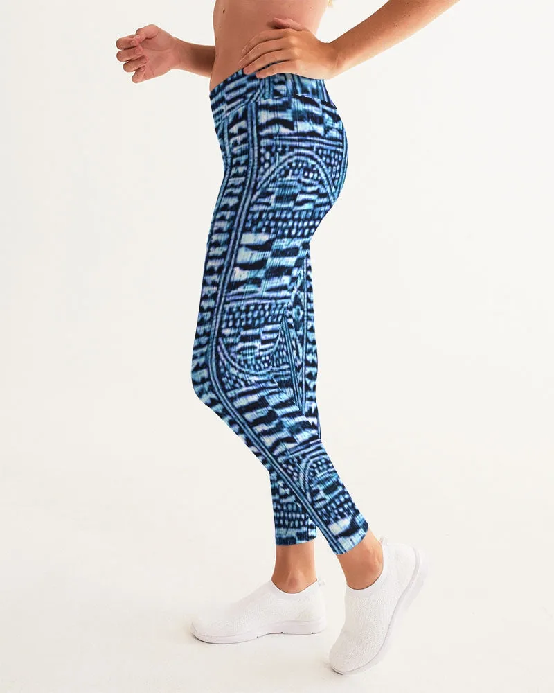 Nzinga African Print Adire Athleisure Yoga Leggings- Plus size available