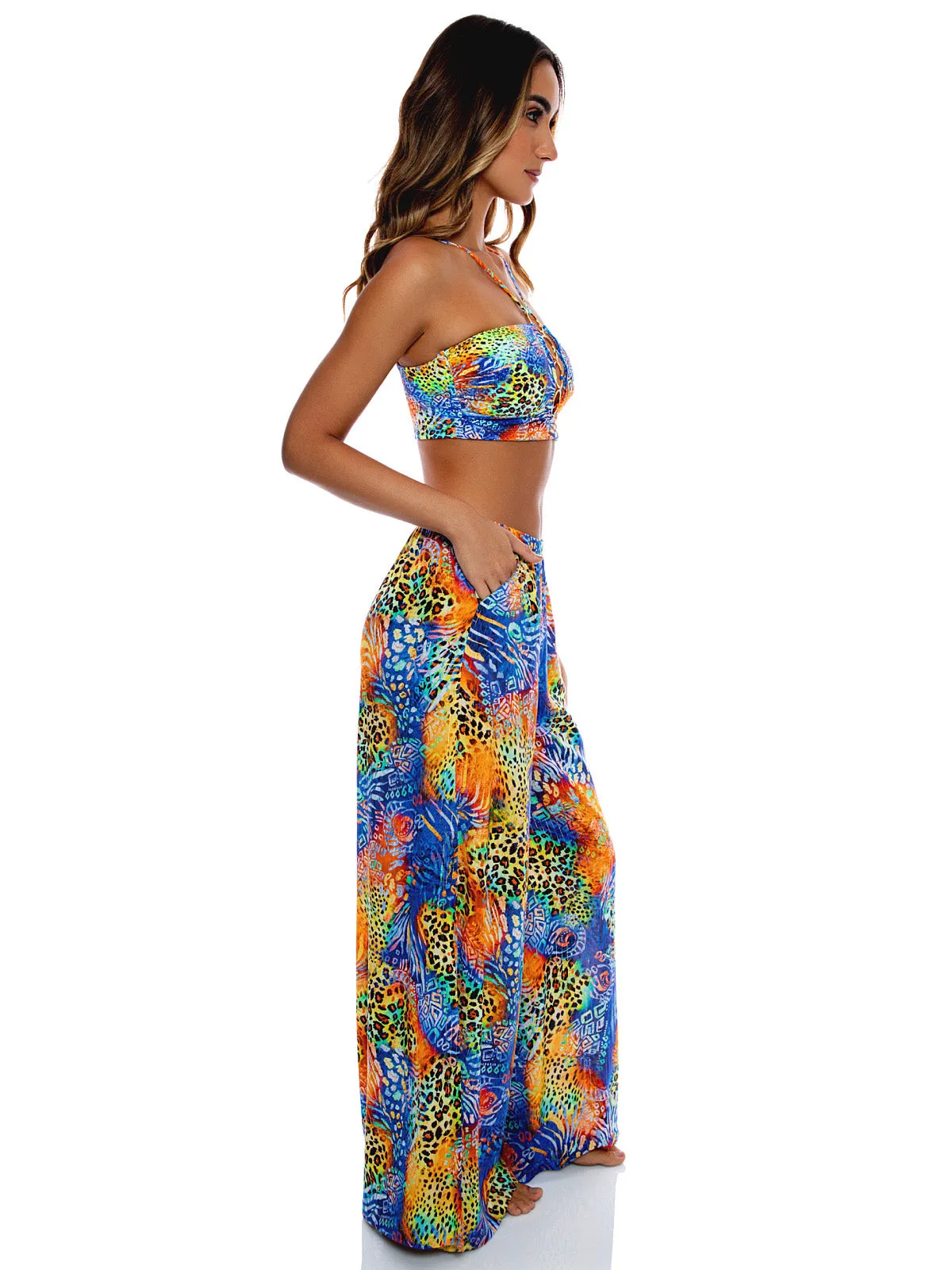 Open Sides Wide Leg Pant ::RET