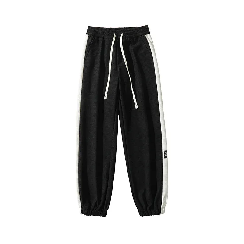 Paneled Drawstring Casual  Sweatpants