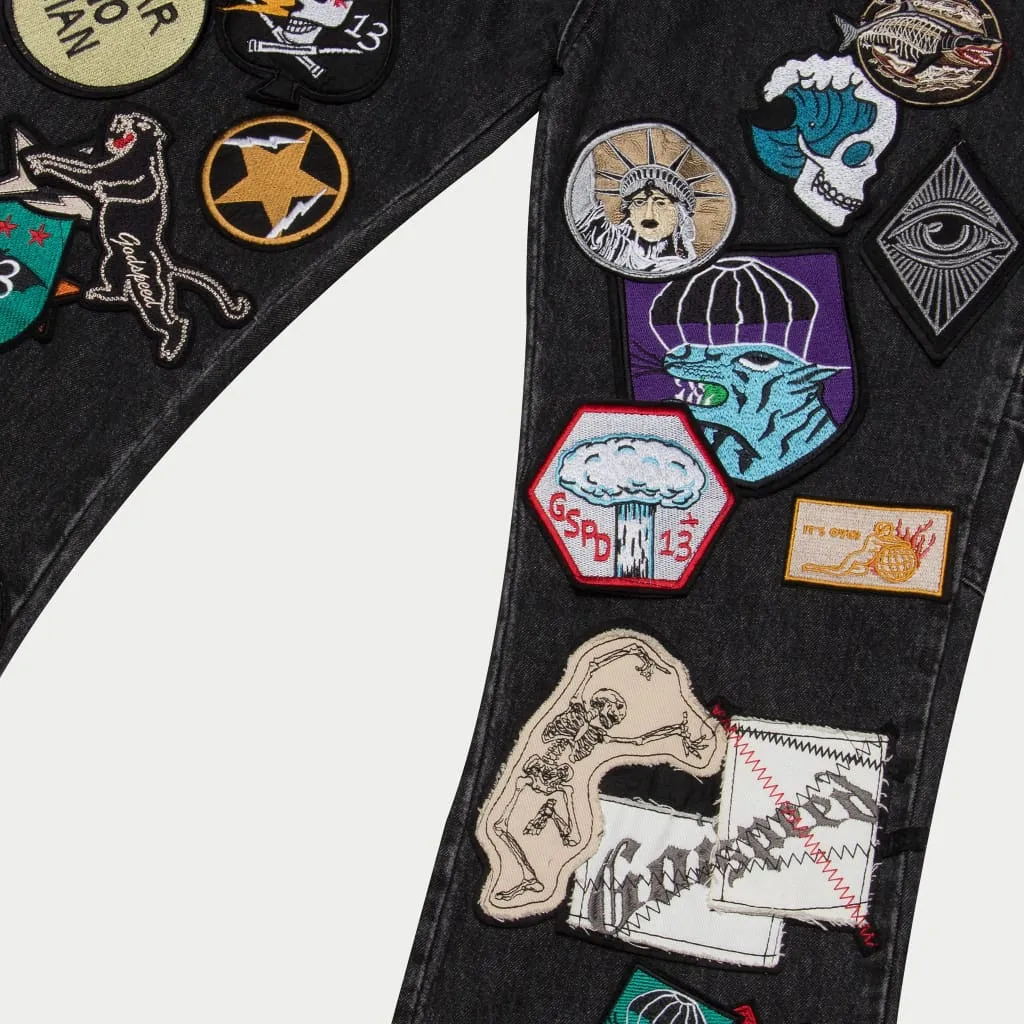 Patchwork Denim (Black)