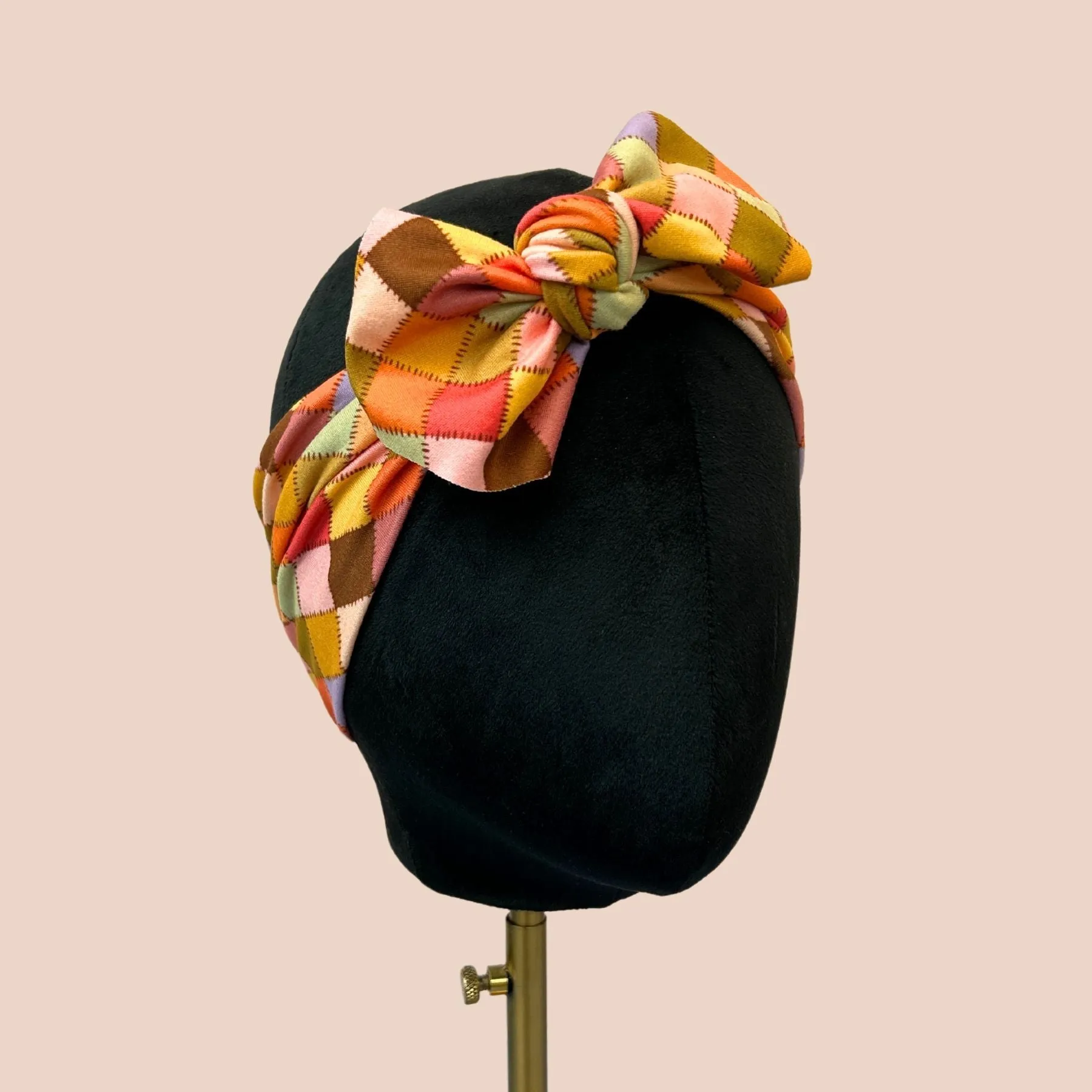 Patchwork Top Knot Headband