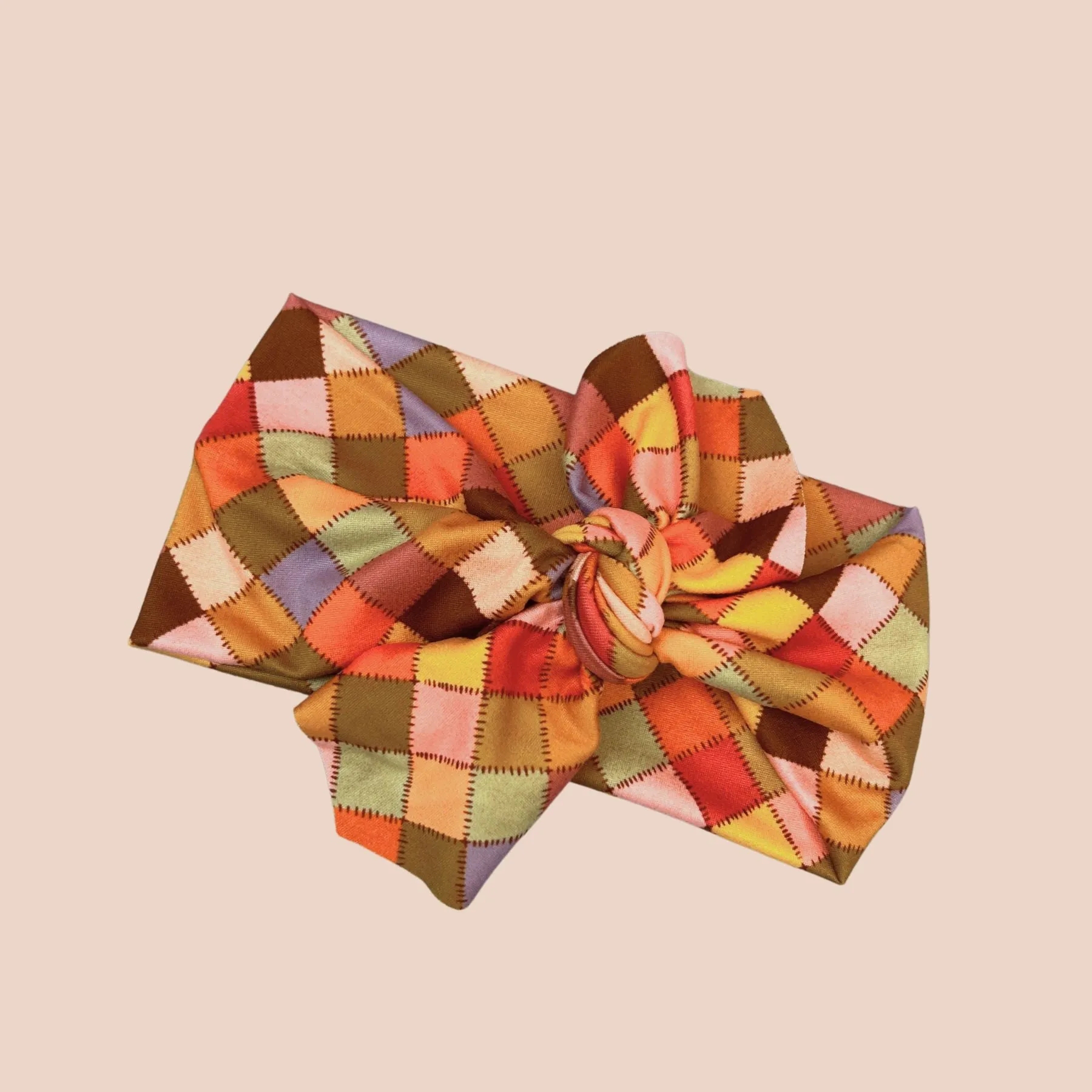 Patchwork Top Knot Headband
