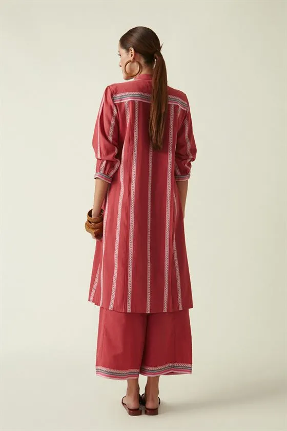 Payal Pratap   I   Willowdale Enoki Straight Pants Cotton Handloom Wine Transition Edit 2T-4