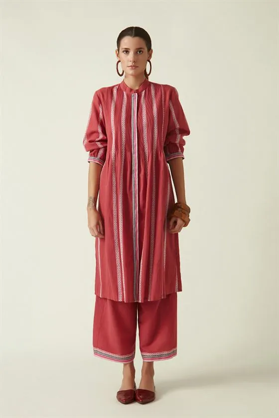 Payal Pratap   I   Willowdale Enoki Straight Pants Cotton Handloom Wine Transition Edit 2T-4