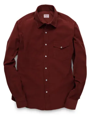 Pearl Snap Micro-Corduroy (Brick)