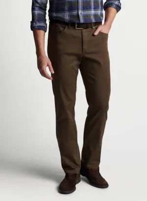 PETER MILLAR ULTIMATE SATEEN FIVE POCKET PANT - CHESTNUT