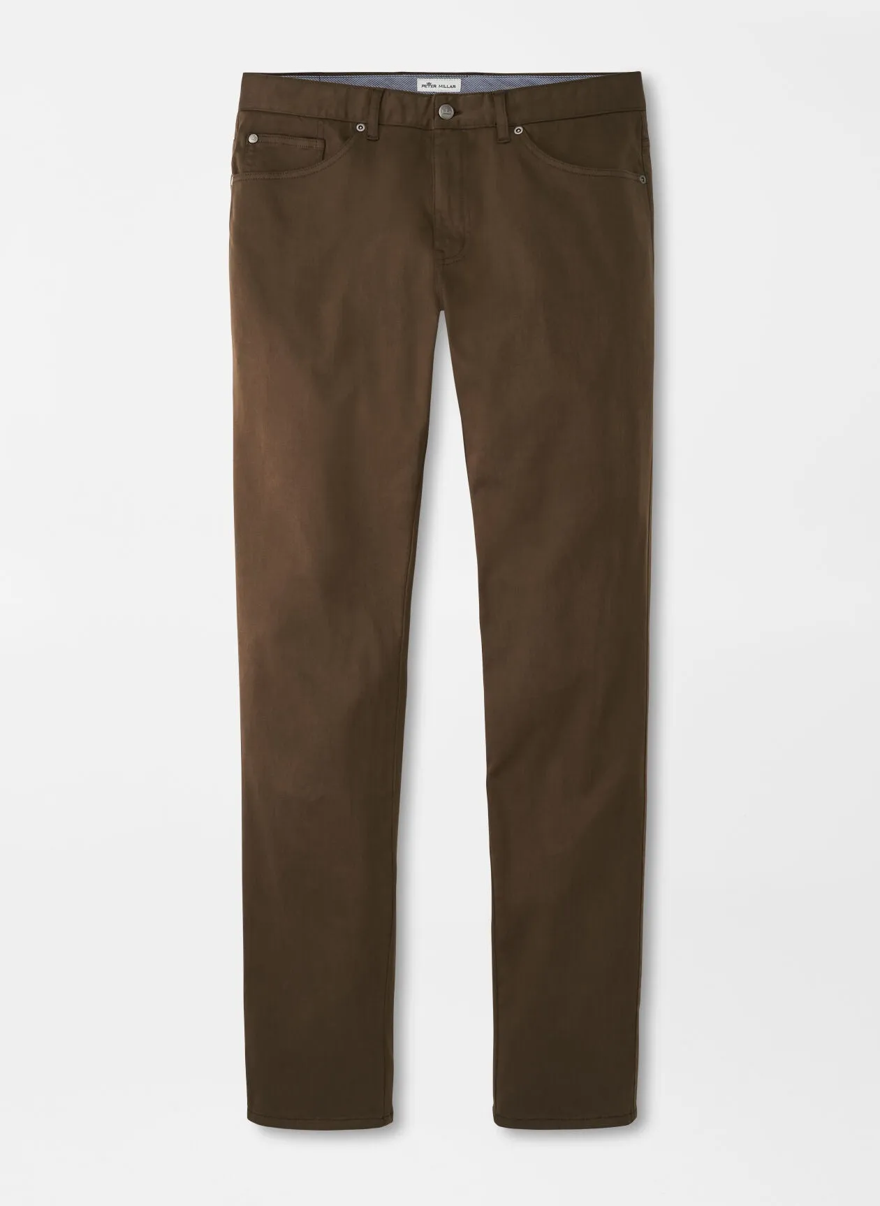 PETER MILLAR ULTIMATE SATEEN FIVE POCKET PANT - CHESTNUT
