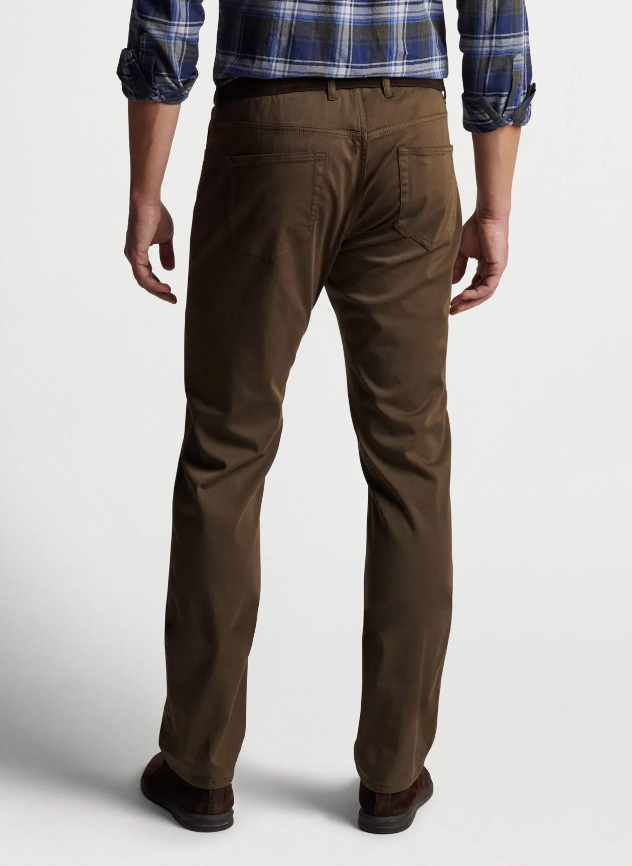 PETER MILLAR ULTIMATE SATEEN FIVE POCKET PANT - CHESTNUT