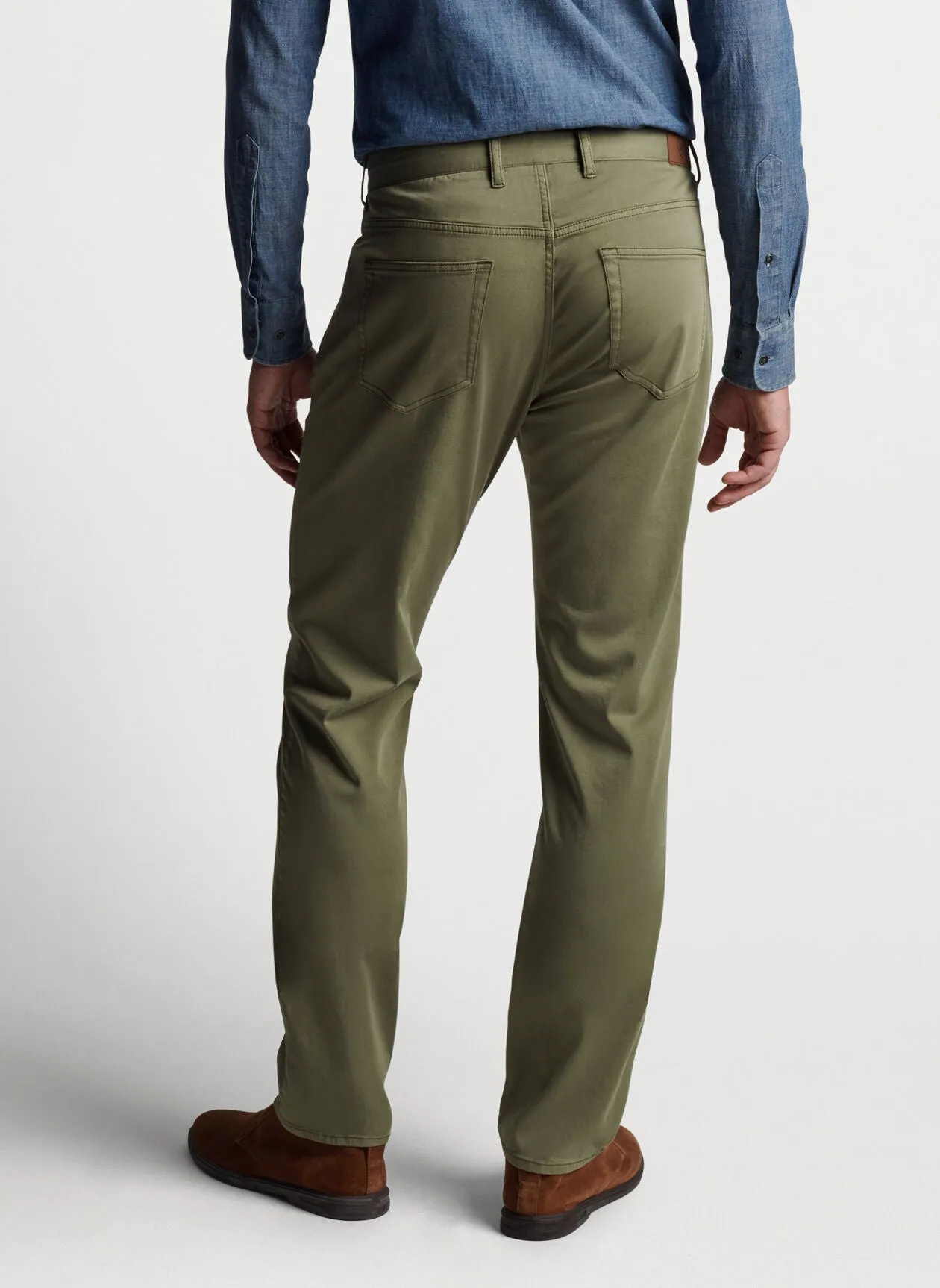 PETER MILLAR ULTIMATE SATEEN FIVE POCKET PANT - FATIGUE