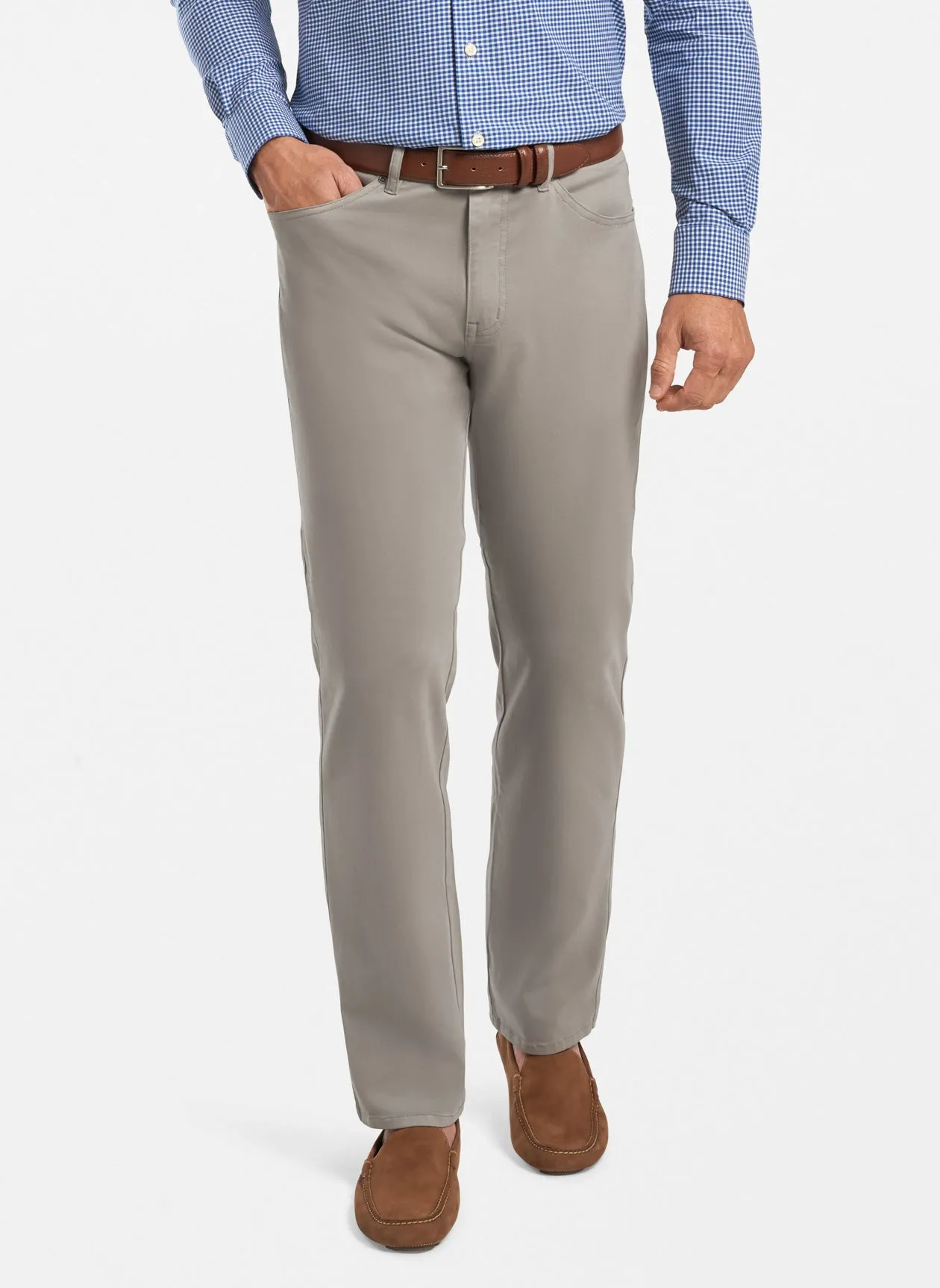 Peter Millar- Ultimate Sateen Five-Pocket Pant- Gale Grey