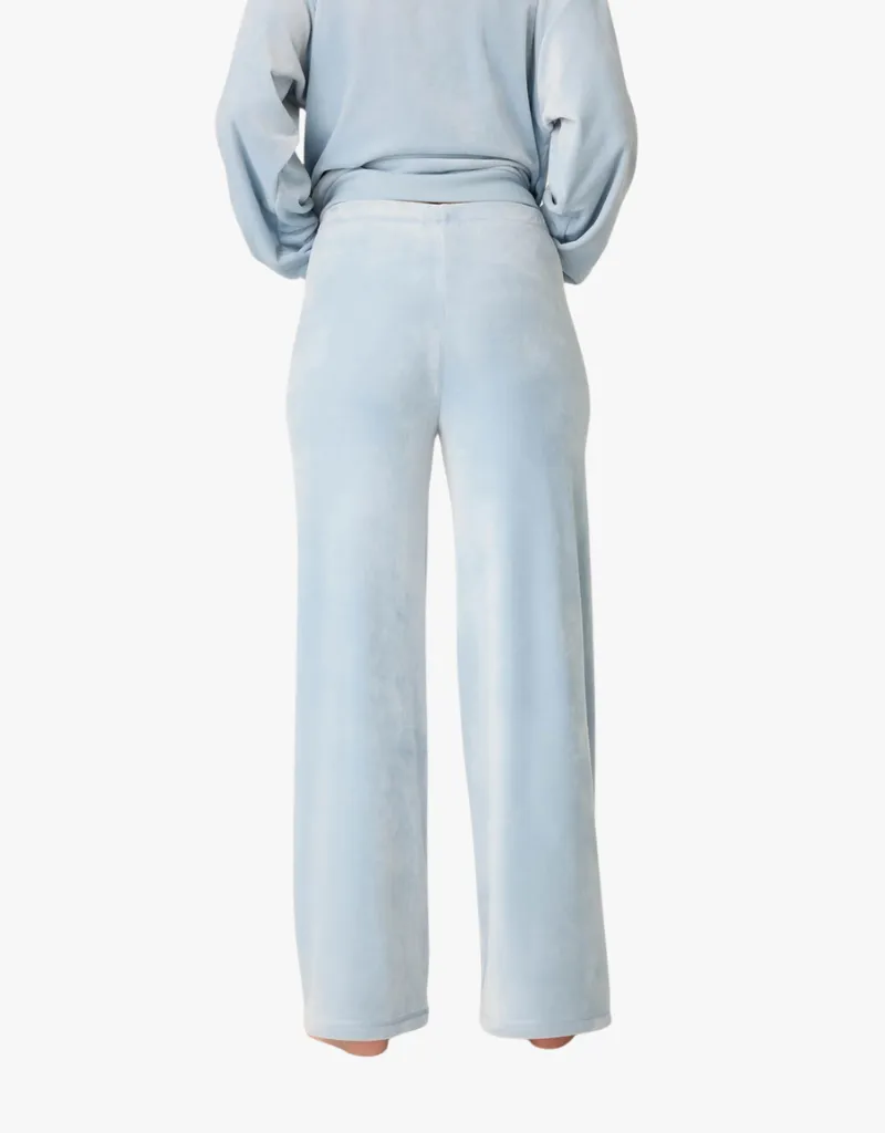 PJ Salvage Spread Love Velour Pants in Bluestone