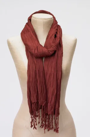 Pleated Fringe Scarf