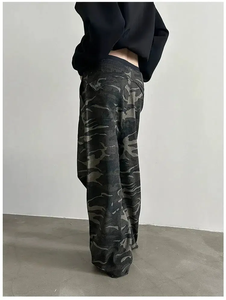 Pleated Wide-leg Drawstring Pants