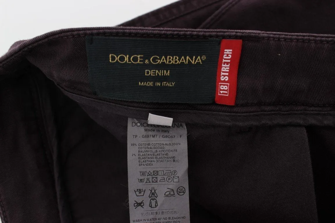 Purple Denim Casual Jeans