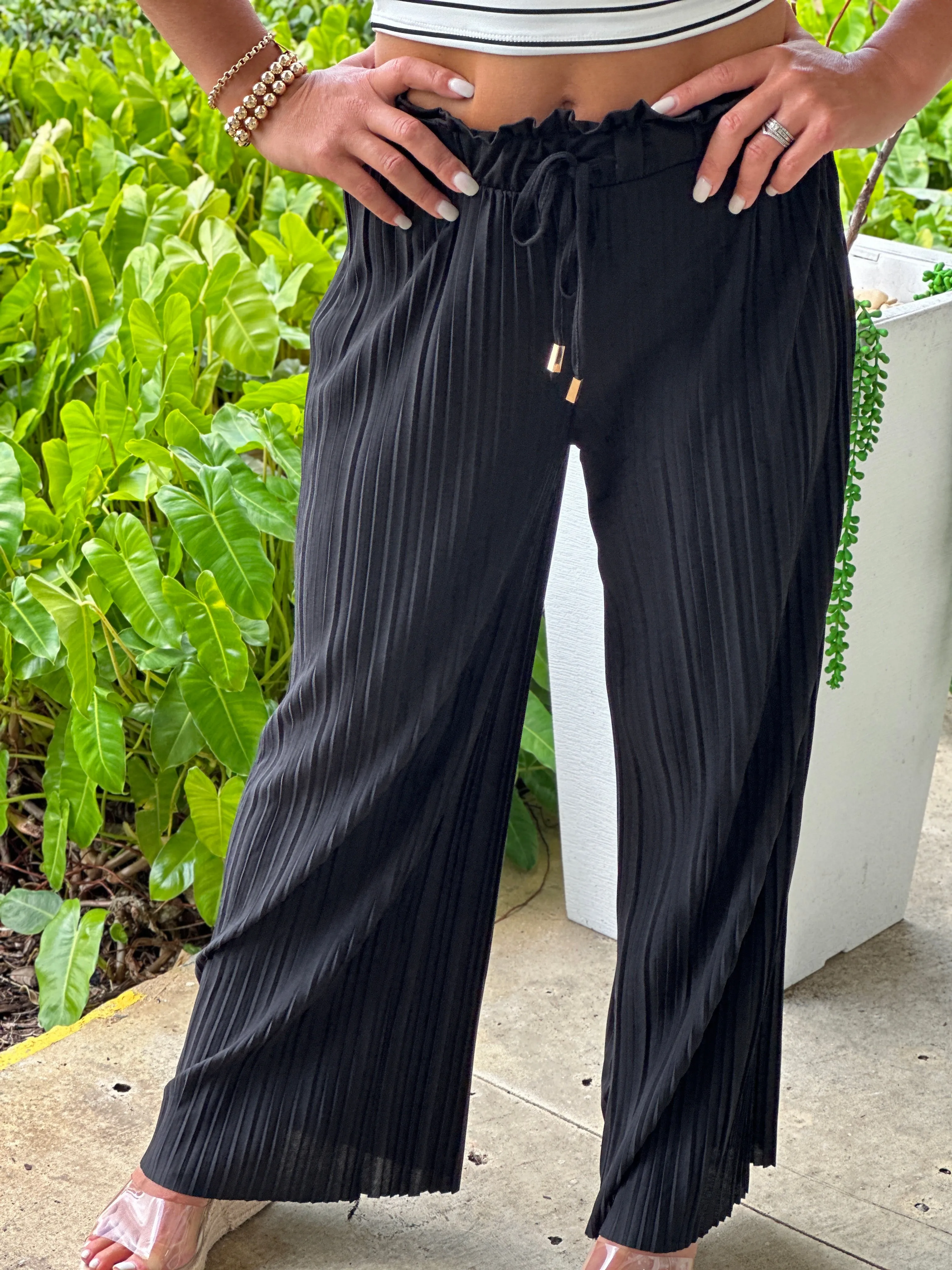 "Angie" Pleaded High Waisted Pants