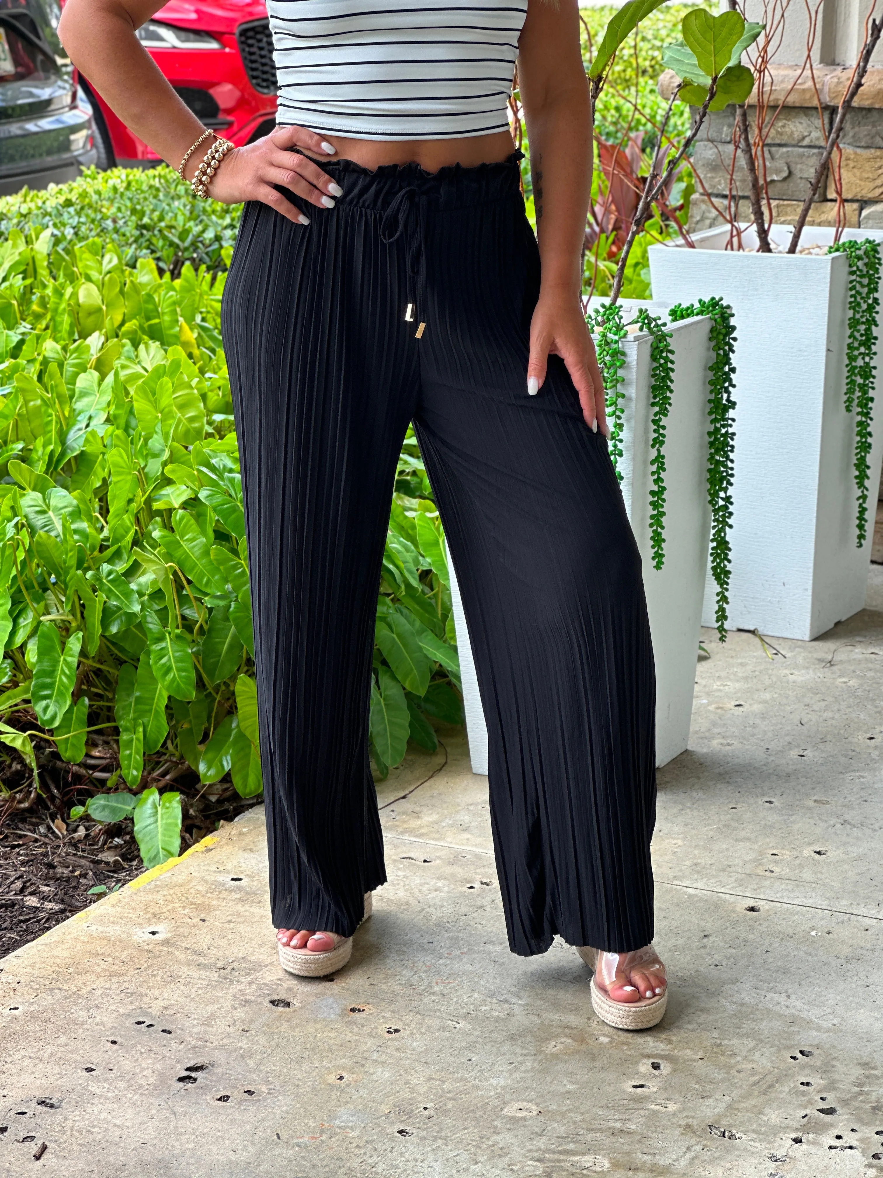 "Angie" Pleaded High Waisted Pants