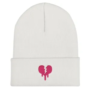 "Broken heart" Cuffed Beanie design by Hero.