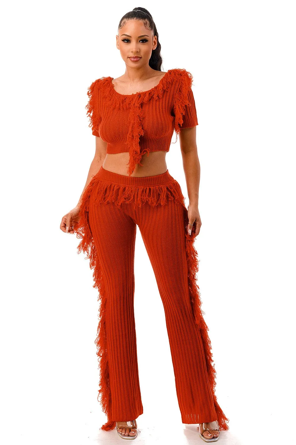 "So Sexy" Fringe Pants Set