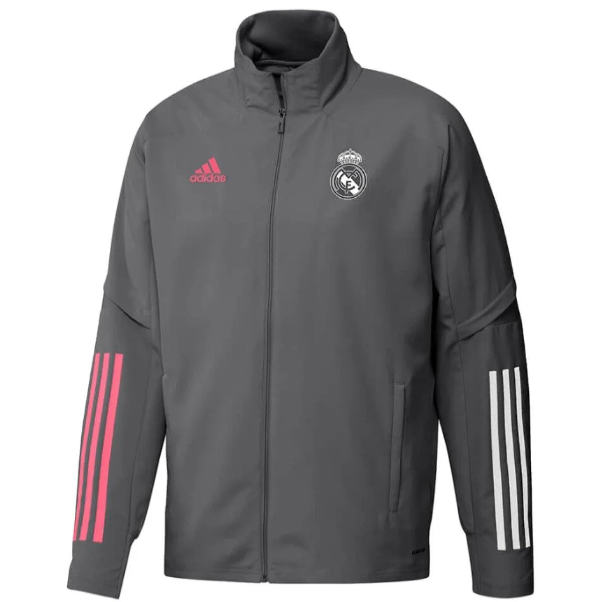 Real Madrid grey presentation soccer tracksuit 2020/21 - Adidas