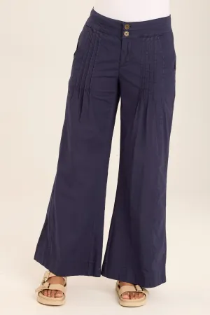 Rebecca Stretch Poplin Pleated Pant