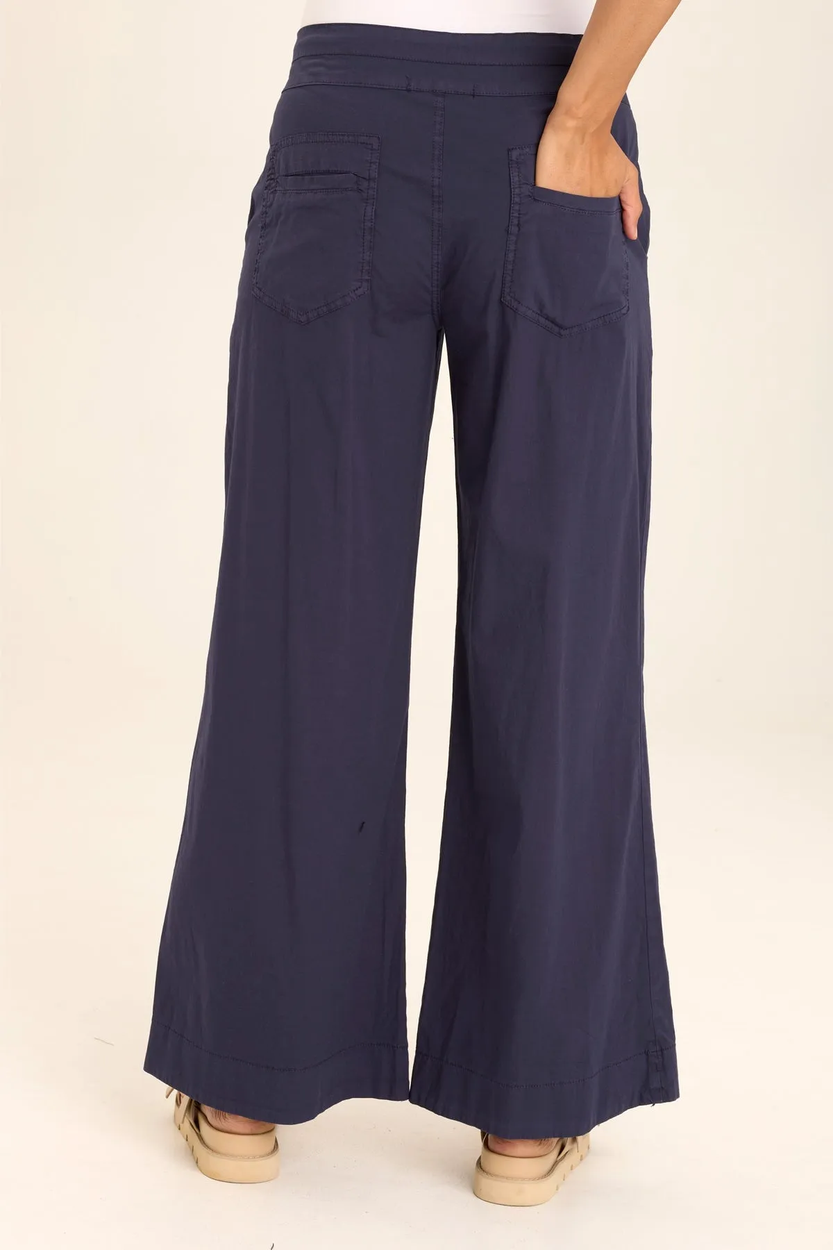 Rebecca Stretch Poplin Pleated Pant